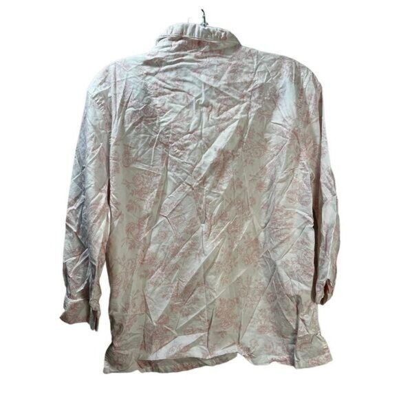 Notch Collar Floral Pyjama Top Medium LAUREN by Ralph Lauren - Picture 3 of 5